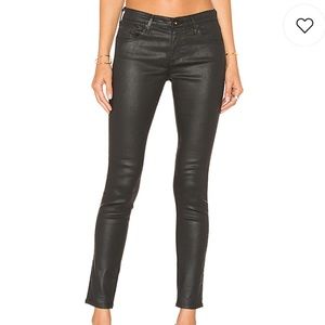 AG Leatherette Skinny Jeans - chocolate brown
